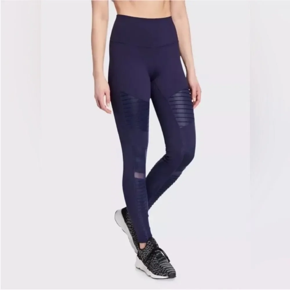 Alo Yoga Moto Leggings in Rich Navy Size XS